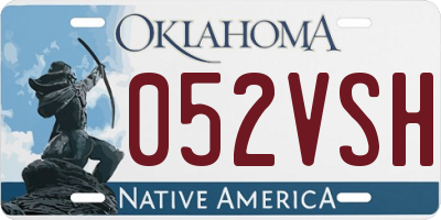 OK license plate 052VSH