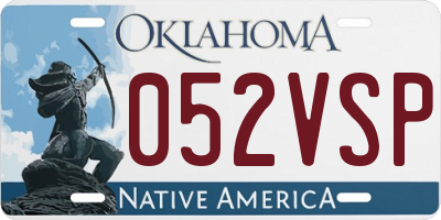 OK license plate 052VSP