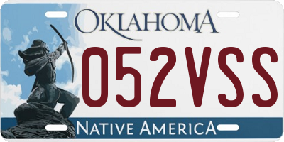 OK license plate 052VSS
