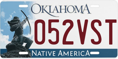 OK license plate 052VST