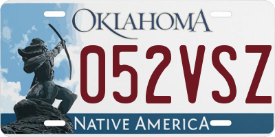 OK license plate 052VSZ