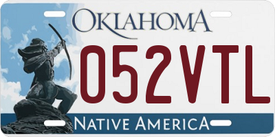 OK license plate 052VTL