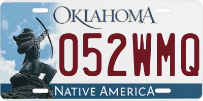 OK license plate 052WMQ
