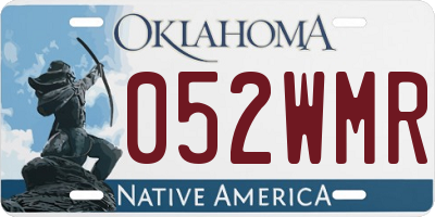 OK license plate 052WMR