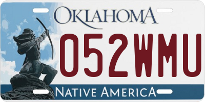 OK license plate 052WMU