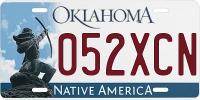 OK license plate 052XCN