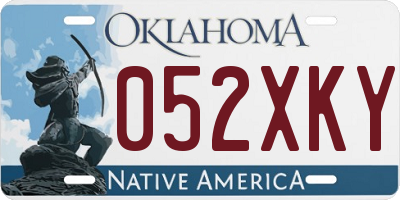OK license plate 052XKY