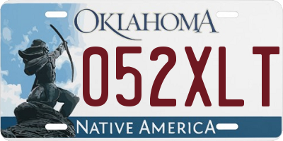 OK license plate 052XLT