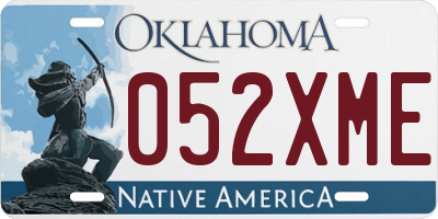 OK license plate 052XME