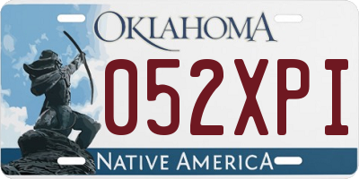 OK license plate 052XPI
