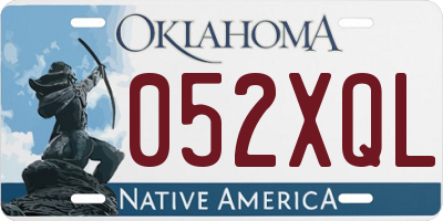 OK license plate 052XQL