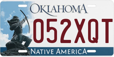 OK license plate 052XQT
