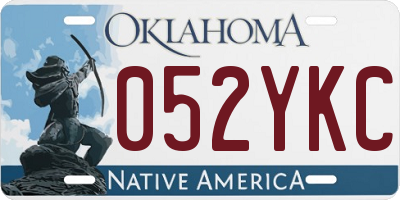 OK license plate 052YKC