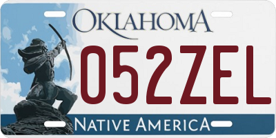 OK license plate 052ZEL