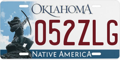 OK license plate 052ZLG