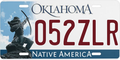 OK license plate 052ZLR