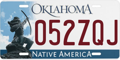 OK license plate 052ZQJ