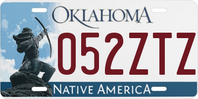 OK license plate 052ZTZ