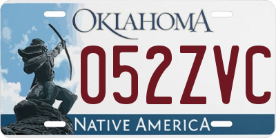 OK license plate 052ZVC