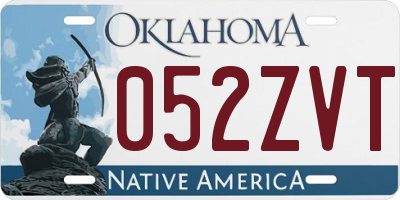 OK license plate 052ZVT