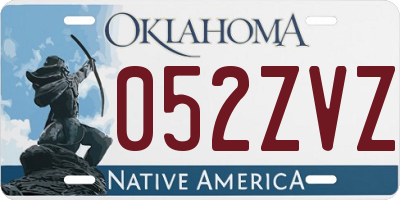 OK license plate 052ZVZ