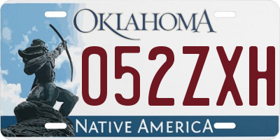 OK license plate 052ZXH
