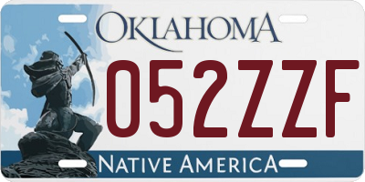 OK license plate 052ZZF