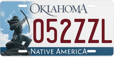OK license plate 052ZZL