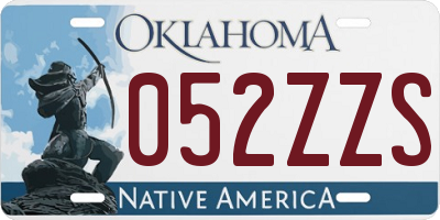 OK license plate 052ZZS