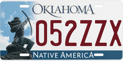 OK license plate 052ZZX