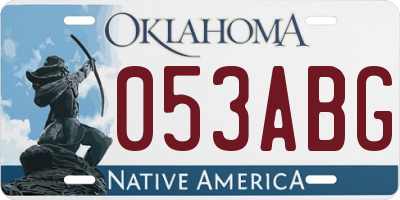 OK license plate 053ABG