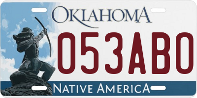 OK license plate 053ABO