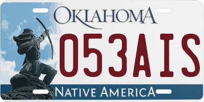 OK license plate 053AIS