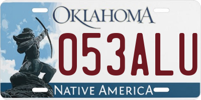 OK license plate 053ALU