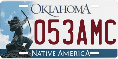 OK license plate 053AMC
