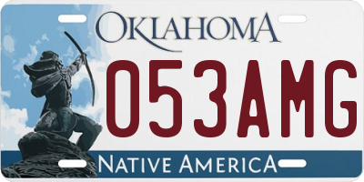 OK license plate 053AMG