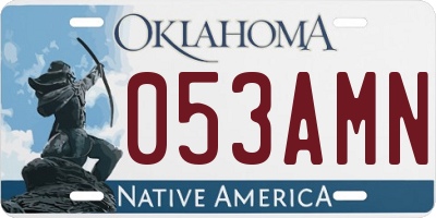 OK license plate 053AMN
