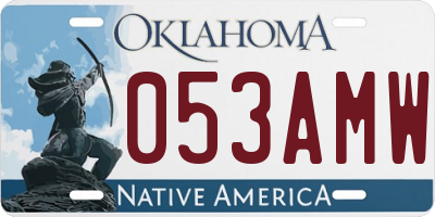 OK license plate 053AMW