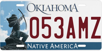 OK license plate 053AMZ
