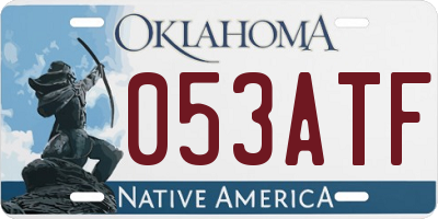 OK license plate 053ATF