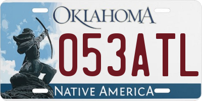 OK license plate 053ATL