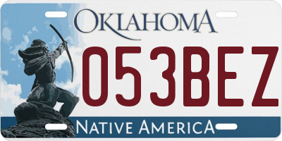 OK license plate 053BEZ