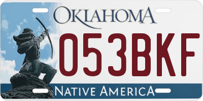 OK license plate 053BKF