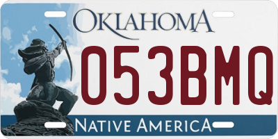 OK license plate 053BMQ