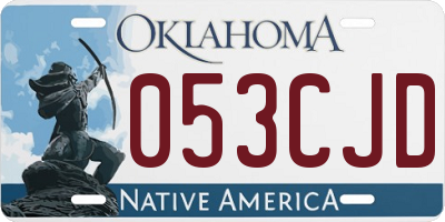 OK license plate 053CJD