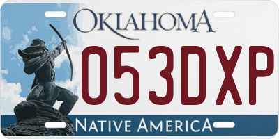 OK license plate 053DXP