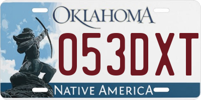 OK license plate 053DXT