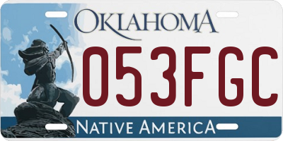 OK license plate 053FGC
