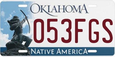 OK license plate 053FGS