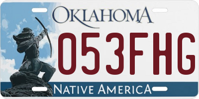 OK license plate 053FHG